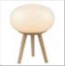 HAPPY Bordlampe GLOBE Ø25 opal/træ