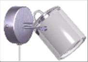 DELIGHT Væglampe Klar / B-stål