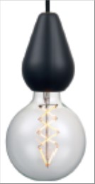 HARD Fatningssæt E27 sort olieret træ