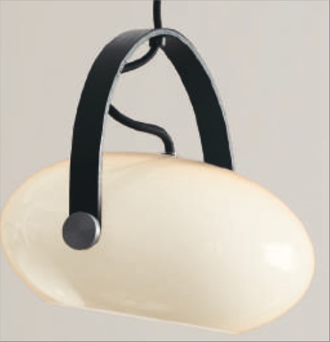 D.C pendel Ø18 G9,  Opalic m. eg-sort