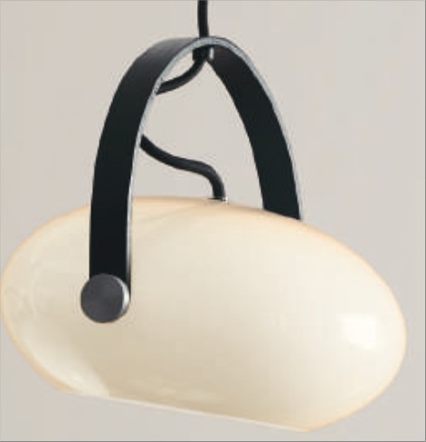 D.C pendel Ø26 E27, Opalic m. eg-sort