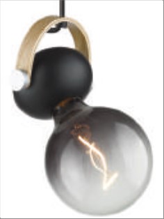 D.C  Fatningssæt Ø10 E27, sort / eg