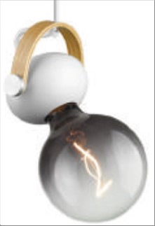 D.C  Fatningssæt Ø10 E27, hvid / eg