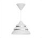 SHELLS Pendel Ø24 hvid/krom