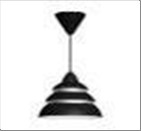 SHELLS Pendel Ø24 sort/krom