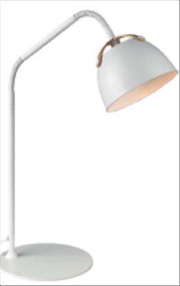 OSLO Bordlampe Ø16 hvid-eg