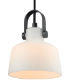 HELSINKI Pendel opal glas/sort