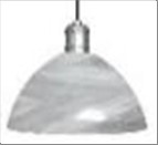 KING Pendel Ø26 Alabast glas/krom