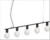 HALO  Five Light Pendel  5 X E27, Gun-Black