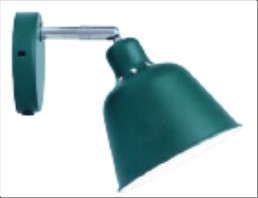 CARPENTER Væglampe Ø15 E14, Dyb Grøn