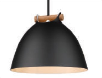 ÅRHUS pendel Ø18cm G9,  Sort / Træ