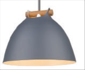 ÅRHUS pendel Ø18cm G9,  Grå / Træ