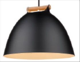 ÅRHUS pendel Ø40cm E27,  Sort / Træ