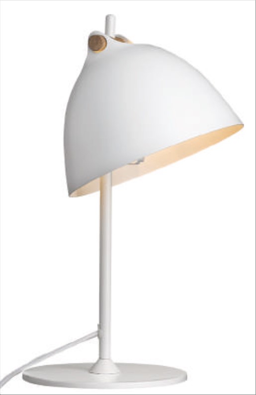 ÅRHUS bordlampe Ø18 G9,  Hvid / Træ