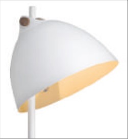 ÅRHUS gulvlampe Ø24 G9,  Hvid / Træ