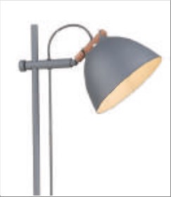 ÅRHUS gulvlampe 1L  Ø18 G9,  Grå / Træ