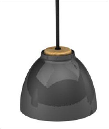 NIVÅ  pendel Ø14 G9, Sort / Træ