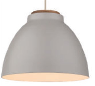 NIVÅ  pendel Ø24 E27,  Grå / Træ