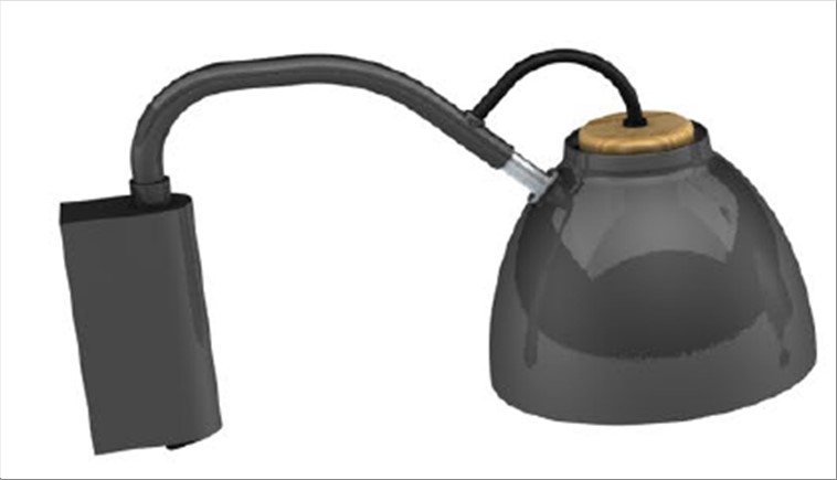 NIVÅ  væglampe Ø14 GU10,  Sort / Træ