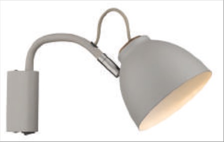 NIVÅ  væglampe Ø14 GU10,  Grå / Træ