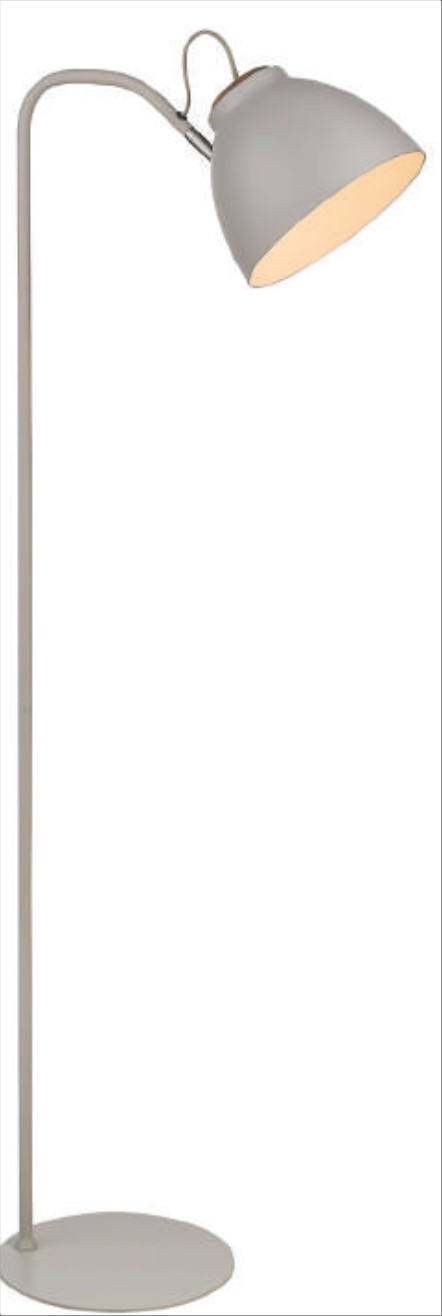 NIVÅ  Gulvlampe Ø24 E27, Grå / Træ