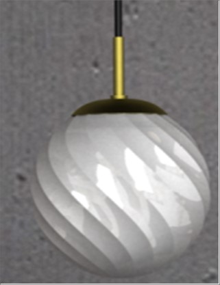 Twist Pendel Ø15cm E14 Ball Opal -Sort