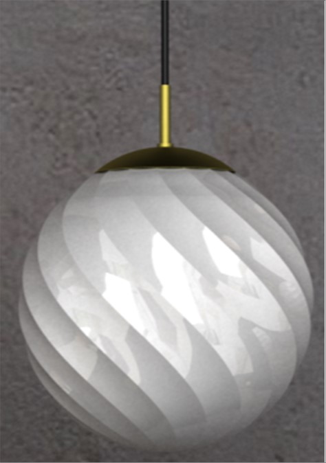 Twist Pendel Ø25cm E27 Ball Opal -Sort