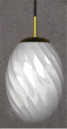 Twist Pendel Ø15cm. Opal E27 sort top