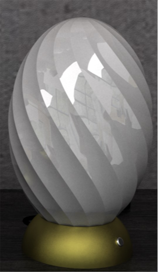 Twist Oval Bord Opal 1 X G9 Antik Messing