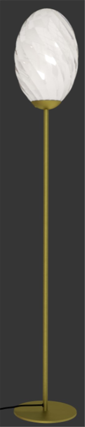 Twist Oval Gulv Opal 1 X G9 Antik Messing