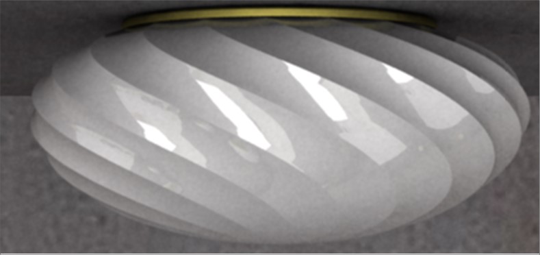 Twist Væg/Loft Opal 1xG9 Sort metal