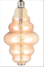 COLORS Rings 2W E27 D125 Amber, 3-step