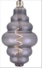 COLORS Rings 2W E27 D125 Smoke, 3-step