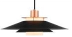 RIVOLI Pendel Ø40 sort-kobber