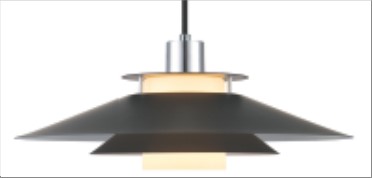 RIVOLI Pendel Ø40 sort/krom