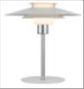 RIVOLI Bordlampe Ø40 hvid/krom