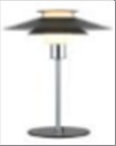 RIVOLI Bordlampe Ø40 sort/krom